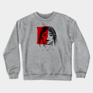 Artistic face of a woman Crewneck Sweatshirt